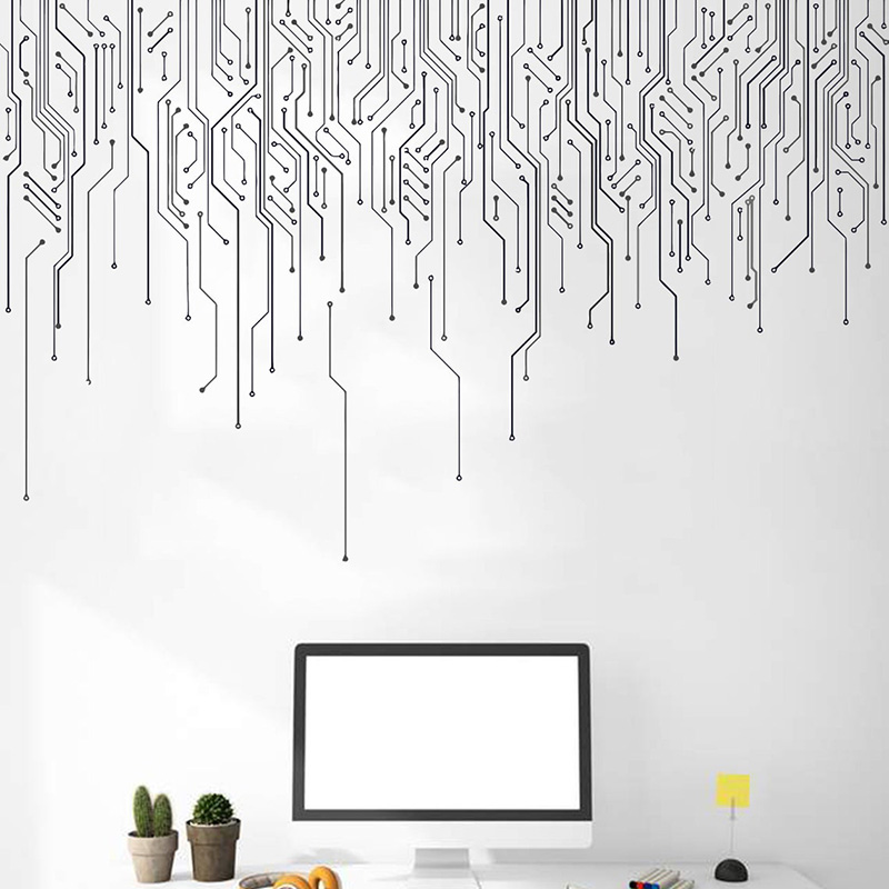 Office Technologies - Компьютерная IT-Декор, настенная наклейка с печатной