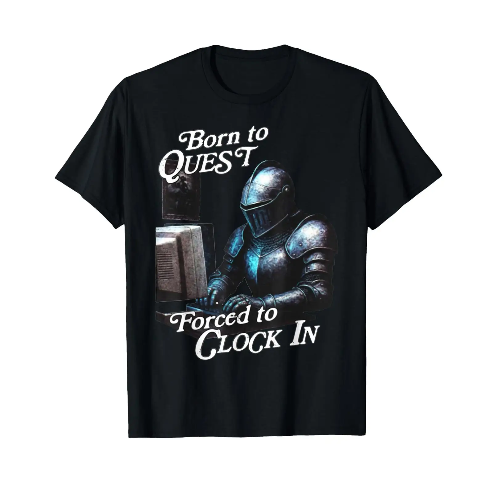 Office Quest - Футболка Born to Quest Forced Clock
